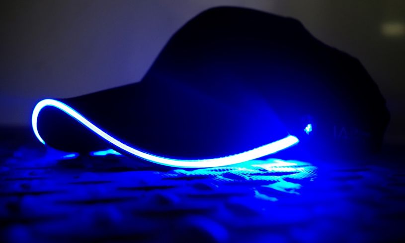 The flashing LED baseball cap - coolest cap in the room