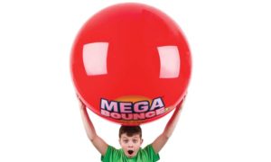 Mega Bounce, the huge ball for kids who love huge things, which is all of them