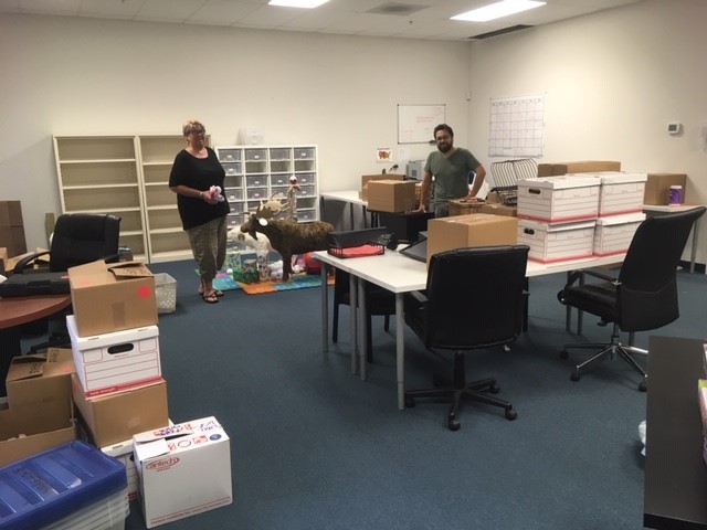 Packing up the office