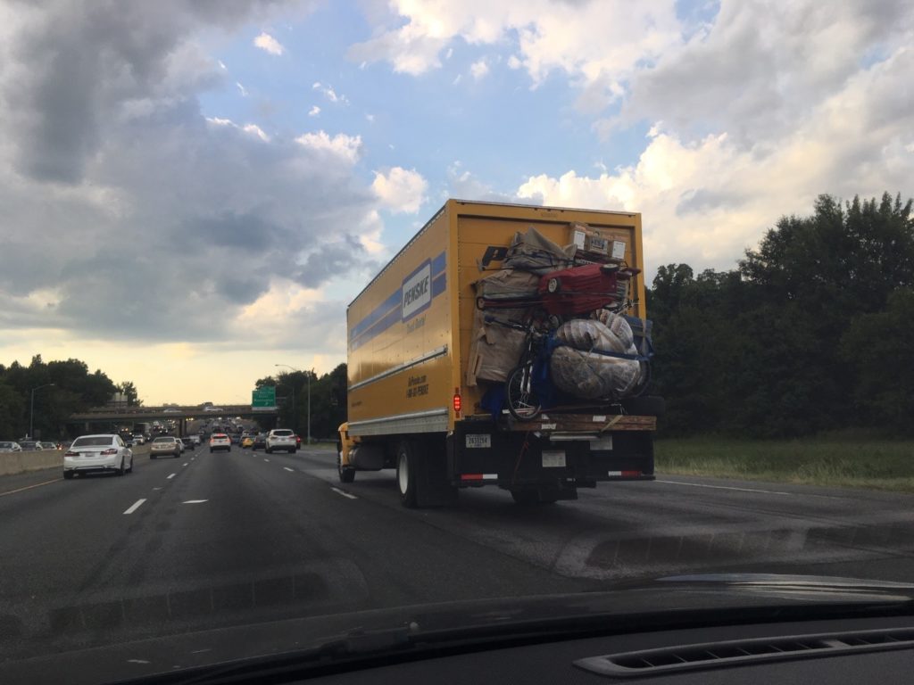 A very stuffed moving van