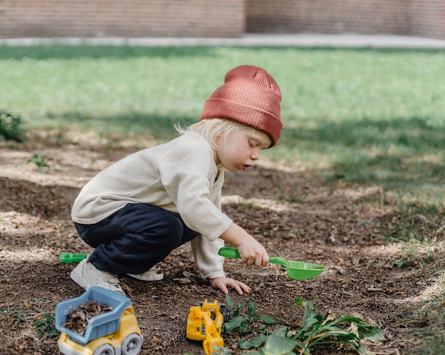 kids gardening in spring